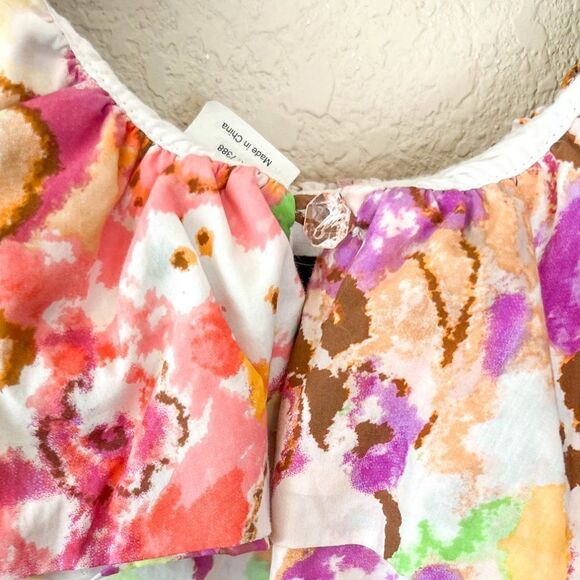 Crewcuts Watercolor Floral Ruffle Dress, Size 5 - Picture 4 of 5